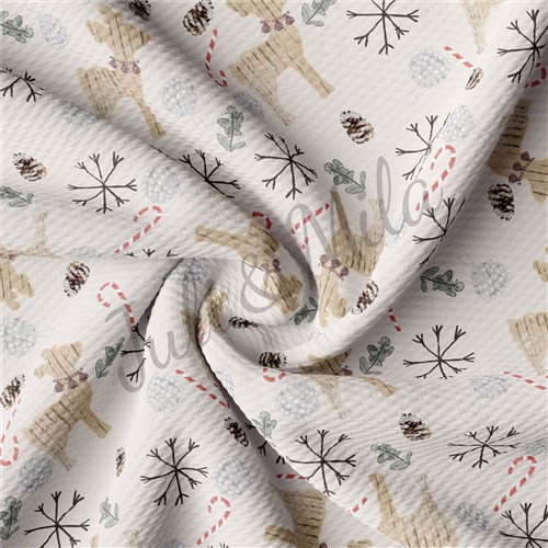 Christmas Printed Liverpool 4 Way Fabric AC9 & Get a Free $89.99 Embroidery Bundle