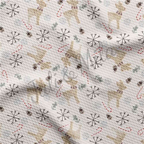 Christmas Printed Liverpool 4 Way Fabric AC9 & Get a Free $89.99 Embroidery Bundle