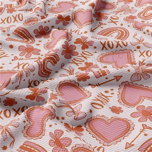 Valentine's Day Liverpool Bullet Textured Stretch Solid Strip Thick Knit Jersey Fabric