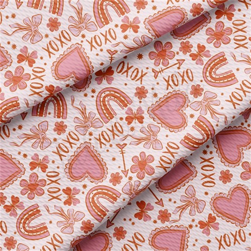 Valentine's Day Liverpool Bullet Textured Stretch Solid Strip Thick Knit Jersey Fabric