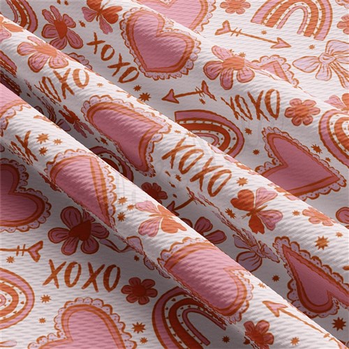 Valentine's Day Liverpool Bullet Textured Stretch Solid Strip Thick Knit Jersey Fabric