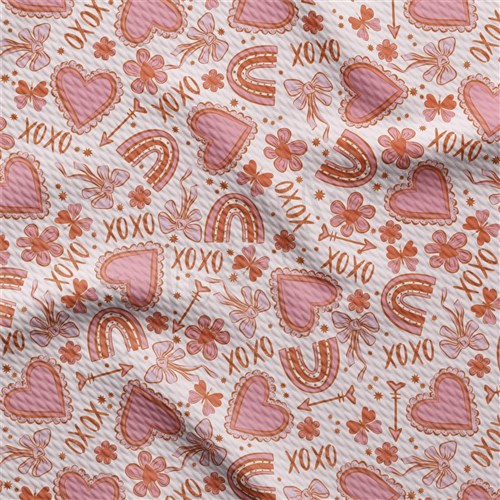 Valentine's Day Liverpool Bullet Textured Stretch Solid Strip Thick Knit Jersey Fabric