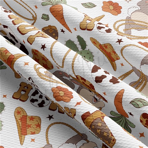Easter HowdyPrinted Liverpool Bullet Textured Stretch Solid Strip Thick Knit Jersey Fabric