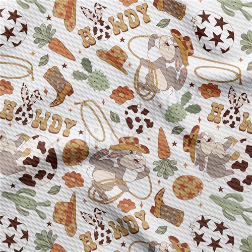 Easter HowdyPrinted Liverpool Bullet Textured Stretch Solid Strip Thick Knit Jersey Fabric