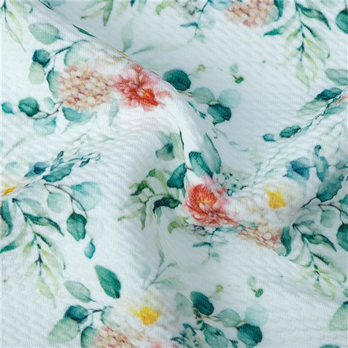Printed Floral Liverpool Bow Floral greenery(F6 & Get a Free $89.99 Embroidery Bundle