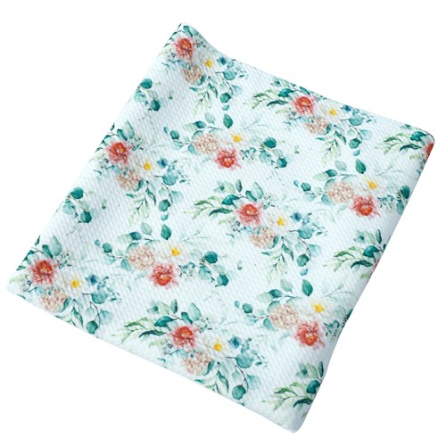 Printed Floral Liverpool Bow Floral greenery(F6 & Get a Free $89.99 Embroidery Bundle