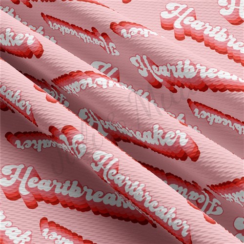 Valentine's Day Printed Liverpool Bullet Textured Stretch Solid Strip Thick Knit Jersey Fabric