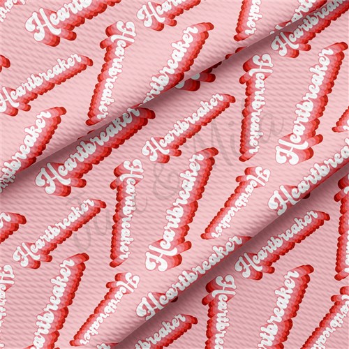 Valentine's Day Printed Liverpool Bullet Textured Stretch Solid Strip Thick Knit Jersey Fabric