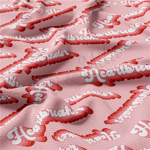 Valentine's Day Printed Liverpool Bullet Textured Stretch Solid Strip Thick Knit Jersey Fabric