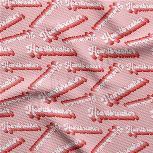 Valentine's Day Printed Liverpool Bullet Textured Stretch Solid Strip Thick Knit Jersey Fabric