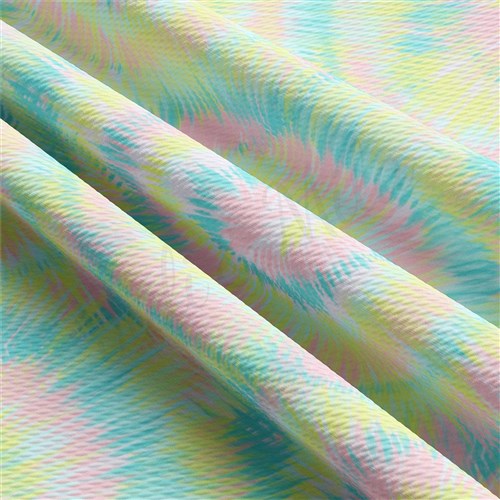Tie Dye Liverpool Bullet Textured Stretch Solid Strip Thick Knit Jersey Fabric