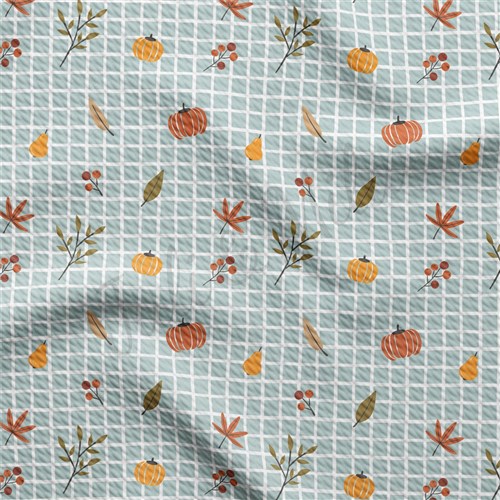 Pumpkin Fall Printed Liverpool Bullet Textured Stretch Solid Strip Thick Knit Jersey Fabric