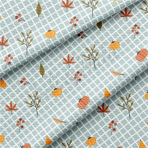 Pumpkin Fall Printed Liverpool Bullet Textured Stretch Solid Strip Thick Knit Jersey Fabric