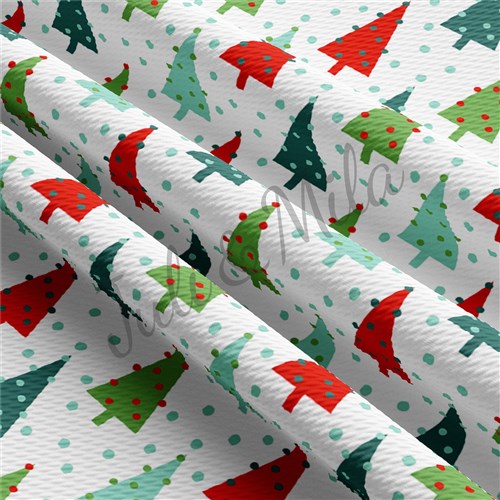 Christmas Printed Liverpool Bullet Textured Stretch Solid Strip Thick Knit Jersey Fabric