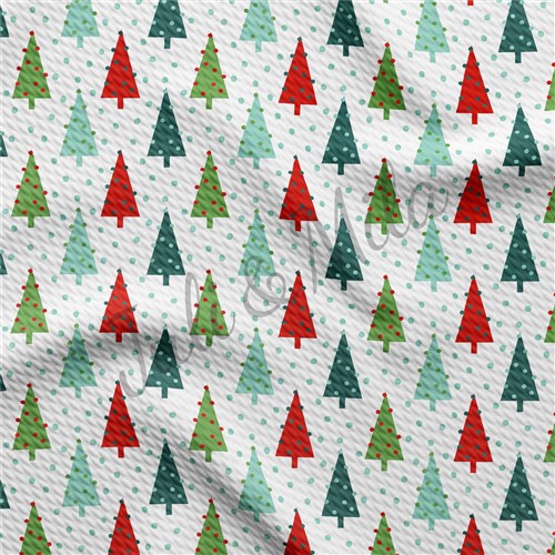 Christmas Printed Liverpool Bullet Textured Stretch Solid Strip Thick Knit Jersey Fabric