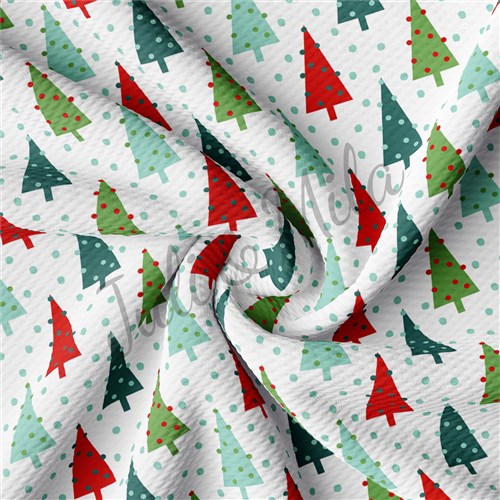 Christmas Printed Liverpool Bullet Textured Stretch Solid Strip Thick Knit Jersey Fabric