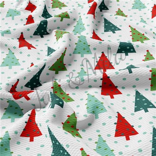 Christmas Printed Liverpool Bullet Textured Stretch Solid Strip Thick Knit Jersey Fabric