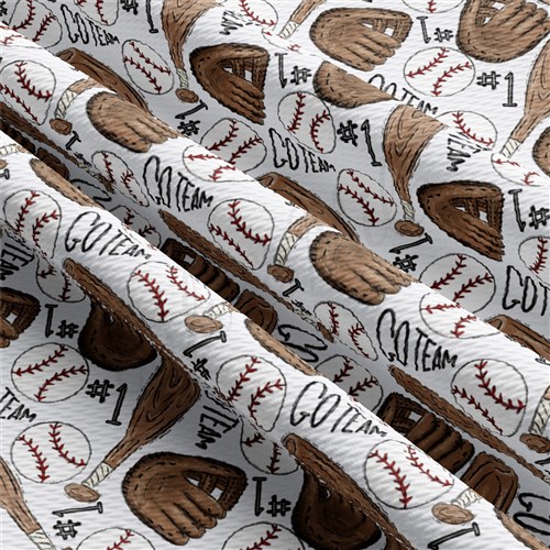Printed Liverpool Fabric AA2511 Baseball & Get a Free $89.99 Embroidery Bundle