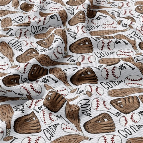 Printed Liverpool Fabric AA2511 Baseball & Get a Free $89.99 Embroidery Bundle