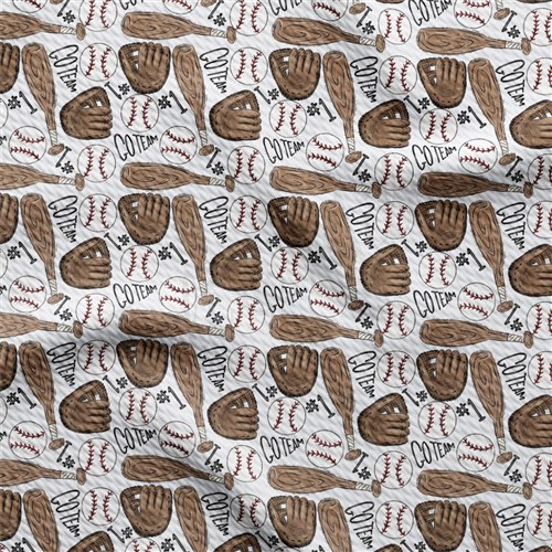 Printed Liverpool Fabric AA2511 Baseball & Get a Free $89.99 Embroidery Bundle