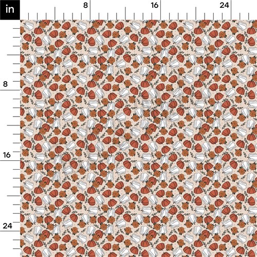 Floral Pumpkin Fall Liverpool Bullet Textured Stretch Solid Strip Thick Knit Jersey Fabric