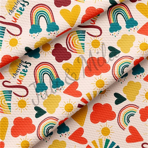 Printed Liverpool Fabric (Rainbow9) & Get a Free $89.99 Embroidery Bundle