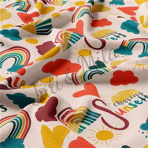 Printed Liverpool Fabric (Rainbow9) & Get a Free $89.99 Embroidery Bundle