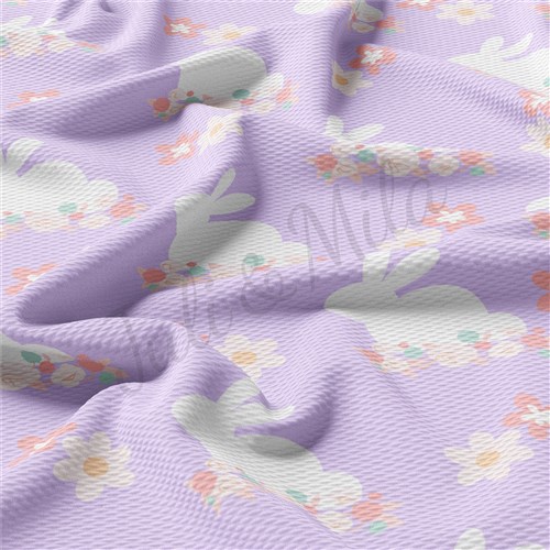 Easter AA1259 Liverpool Bullet Textured Stretch Solid Strip Thick Knit Jersey Fabric