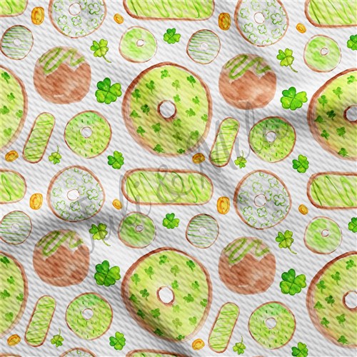 St. Patrick's Day Printed Liverpool Bullet Textured Stretch Solid Strip Thick Knit Jersey Fabric