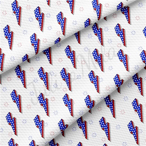 Patriotic 4th of July Printed Liverpool Fabric AA1433 & Get a Free $89.99 Embroidery Bundle