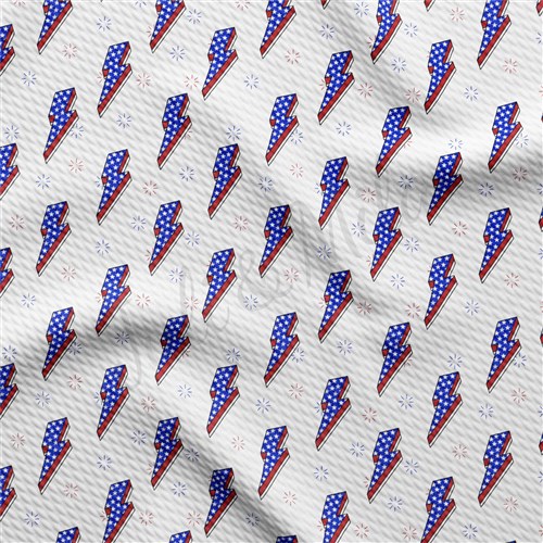 Patriotic 4th of July Printed Liverpool Fabric AA1433 & Get a Free $89.99 Embroidery Bundle