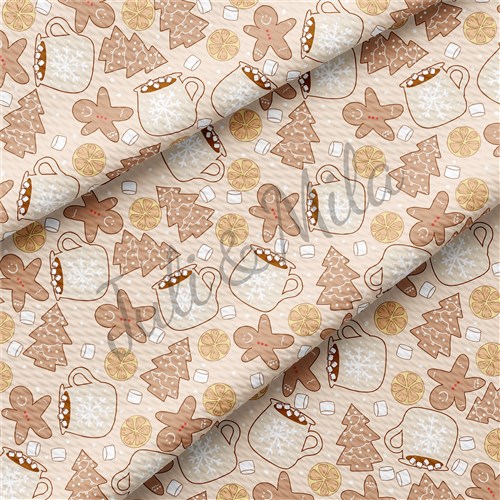Christmas Printed Liverpool Bullet Textured Stretch Solid Strip Thick Knit Jersey Fabric