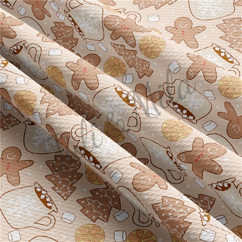 Christmas Printed Liverpool Bullet Textured Stretch Solid Strip Thick Knit Jersey Fabric