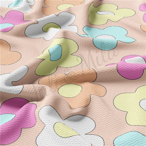 Floral Printed Liverpool 4 Way Fabric AA1500 & Get a Free $89.99 Embroidery Bundle