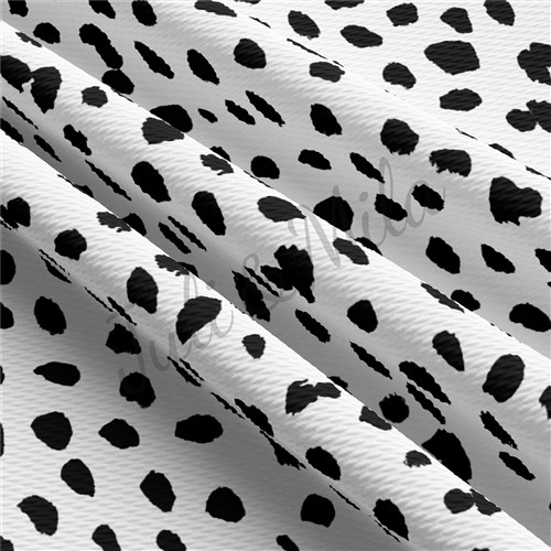 Dalmatian Printed Liverpool Bullet Textured Stretch Solid Strip Thick Knit Jersey Fabric