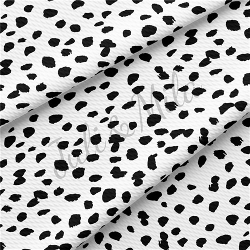 Dalmatian Printed Liverpool Bullet Textured Stretch Solid Strip Thick Knit Jersey Fabric