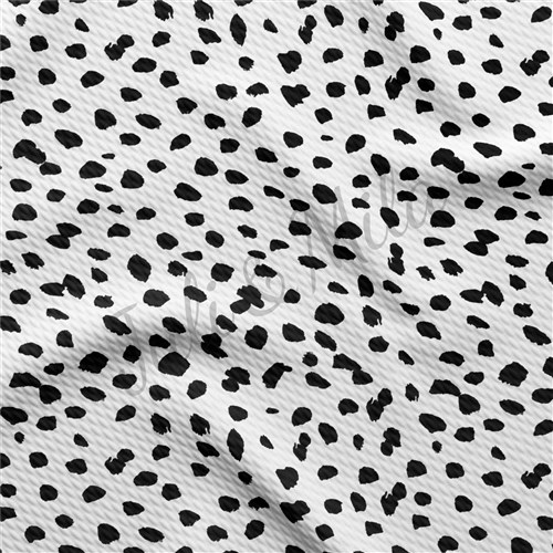 Dalmatian Printed Liverpool Bullet Textured Stretch Solid Strip Thick Knit Jersey Fabric