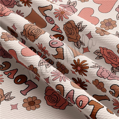Valentine's Day Printed Liverpool Bullet Textured Stretch Solid Strip Thick Knit Jersey Fabric