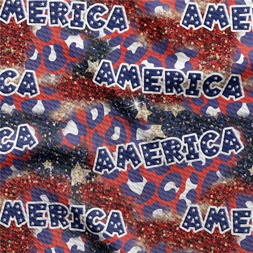 American Patriotic 4th of July Printed Liverpool AA1412 & Get a Free $89.99 Embroidery Bundle