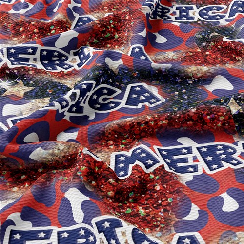 American Patriotic 4th of July Printed Liverpool AA1412 & Get a Free $89.99 Embroidery Bundle