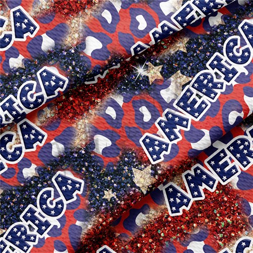 American Patriotic 4th of July Printed Liverpool AA1412 & Get a Free $89.99 Embroidery Bundle