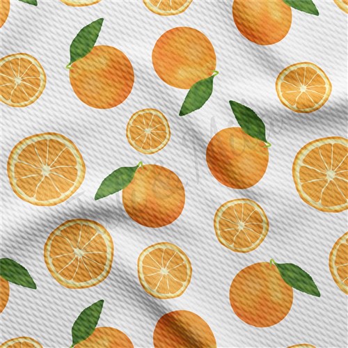 Orange Printed Liverpool 4 Way Fabric AA1521 & Get a Free $89.99 Embroidery Bundle