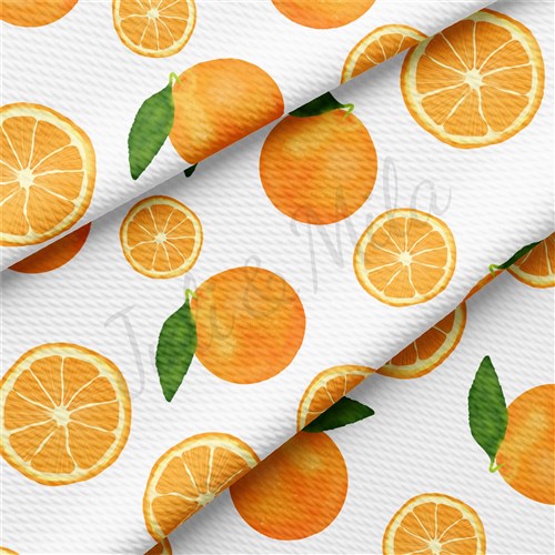 Orange Printed Liverpool 4 Way Fabric AA1521 & Get a Free $89.99 Embroidery Bundle
