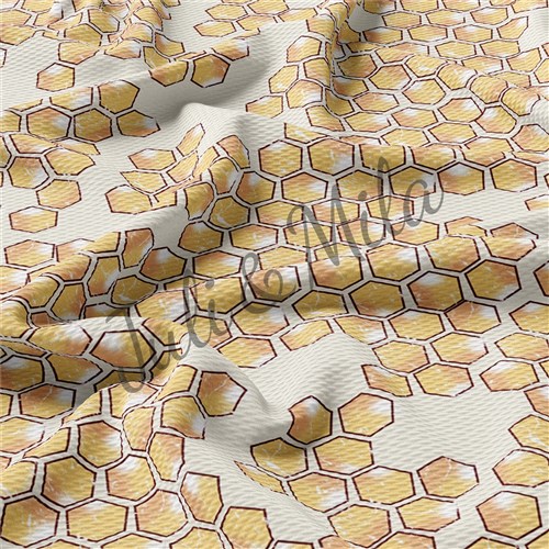 Honey Printed Liverpool 4 Way Fabric Honey3 & Get a Free $89.99 Embroidery Bundle