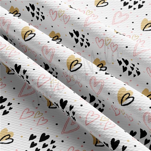 Valentine's Day Liverpool Bullet Textured Stretch Solid Strip Thick Knit Jersey Fabric