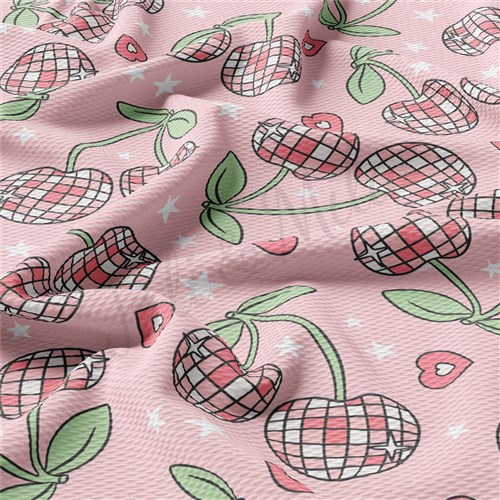 Valentine's Day Printed Liverpool Bullet Textured Stretch Solid Strip Thick Knit Jersey Fabric