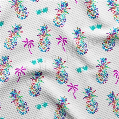 Printed Liverpool Bullet Textured Stretch Solid Strip Thick Knit Jersey Fabric