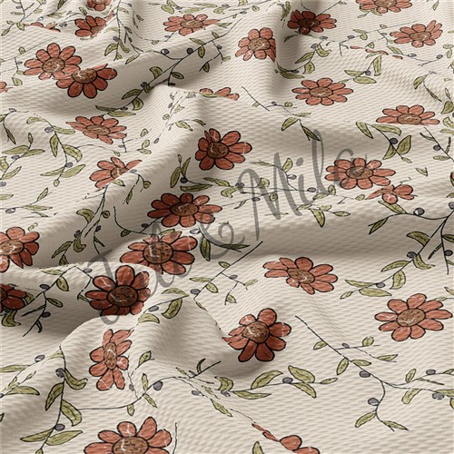 Floral Printed Liverpool 4 Way Fabric Floral61 & Get a Free $89.99 Embroidery Bundle