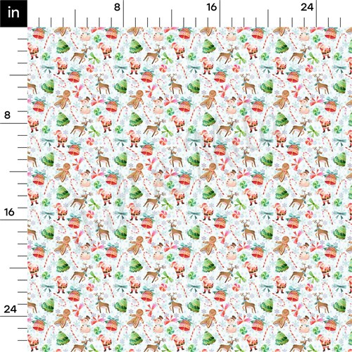 Christmas Printed Liverpool Bullet Textured Stretch Solid Strip Thick Knit Jersey Fabric