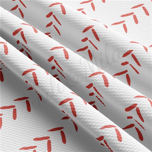 Baseball Printed Liverpool Bullet Textured Stretch Solid Strip Thick Knit Jersey Fabric